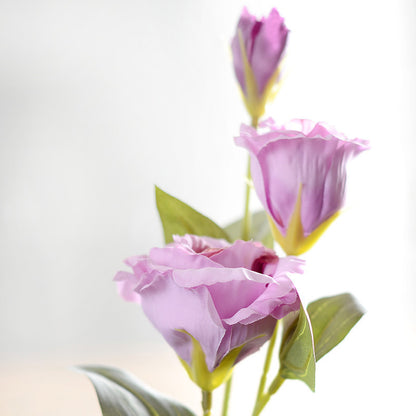 Dreizack-Eustoma-Blumen, Heimdekoration, Kunstblumen, Seidenblumen für Hochzeiten