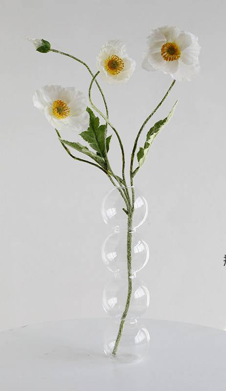Transparente Glaskürbisvase, kleine Vase, Blumenarrangement, Trockenblumen, Hydrokultur