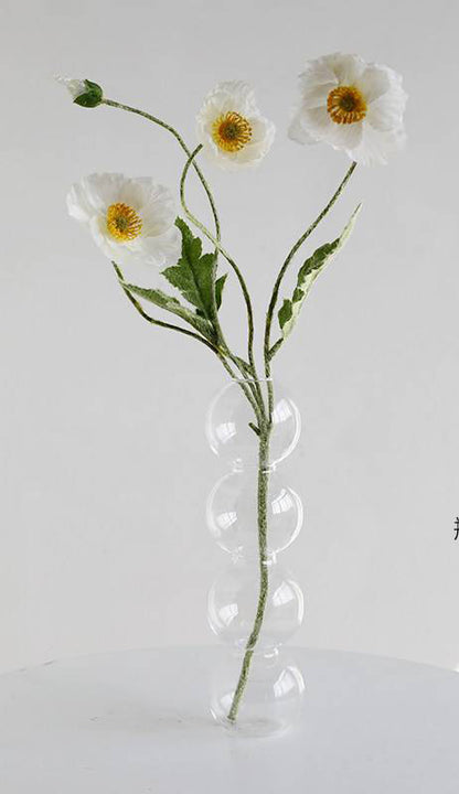 Transparente Glaskürbisvase, kleine Vase, Blumenarrangement, Trockenblumen, Hydrokultur