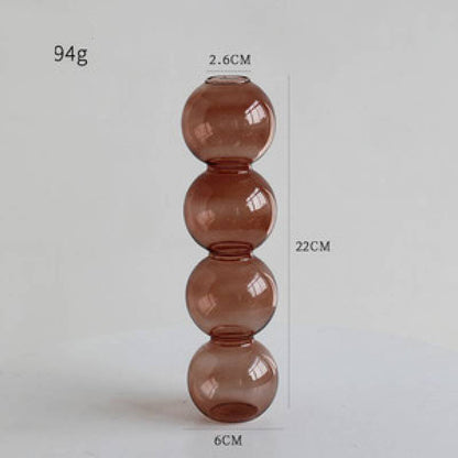 Transparente Glaskürbisvase, kleine Vase, Blumenarrangement, Trockenblumen, Hydrokultur