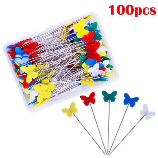 Schmetterlingsfarbene Stecknadel zum Positionieren von Patchwork-Nähprojekten