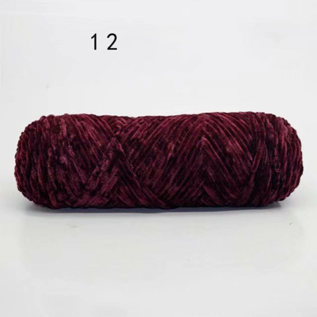 Chenille Gold Velvet Yarn Hook Shoe Thread