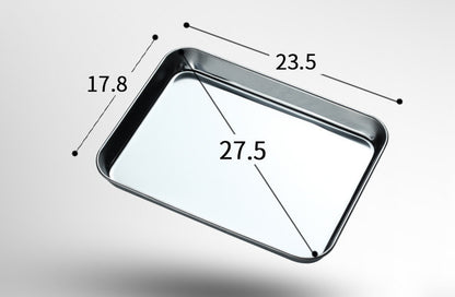 Dampfbackform aus Edelstahl mit rechteckiger, verdickter, flacher Backform