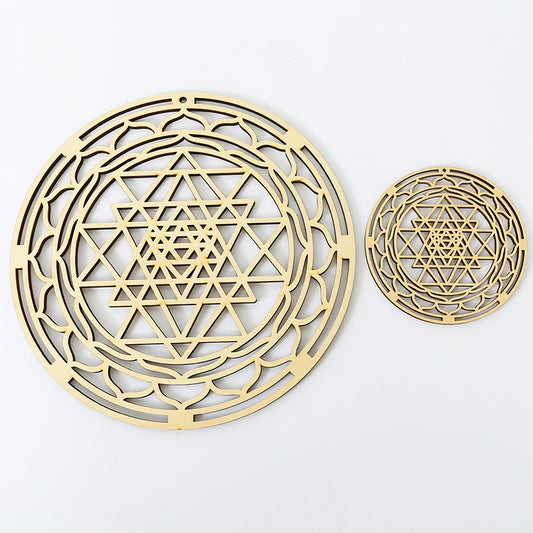 Geometrische Wandbilder aus Holz – Meditationsdekorationen