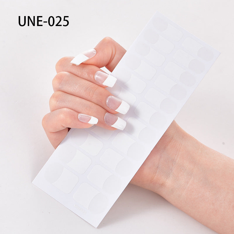 French Style European And American Style Cross-Border Nail Stickers Waterproof And Tearable 3D Christmas Nail Polish Film Nail Stickers Full Stickers 22 Tips