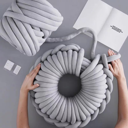 Superdickes, voluminöses Baumwollgarn aus Merinowolle