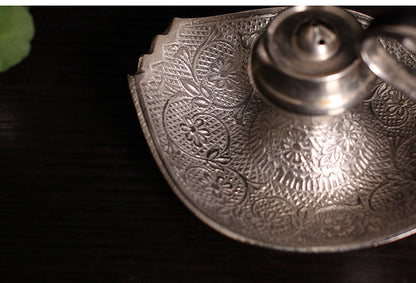 Handgefertigter silberner Schwanen-Räucherstäbchenhalter aus Kupfer mit Duftdiffusor