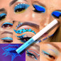 Professioneller, glänzender Eyeliner, Kosmetikpigment, UV-Neon-Make-up, flüssiger Glitzer-Eyeliner, schnelltrocknendes Glow-Set in dunkler Fluoreszenz.
