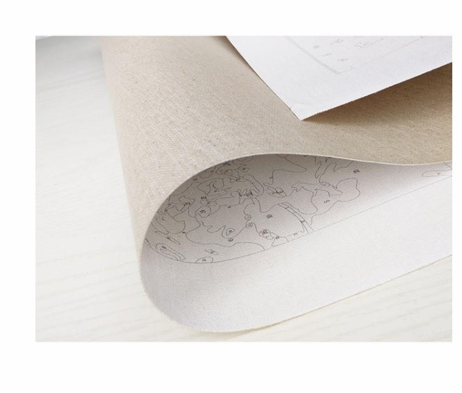 Malen-nach-Zahlen-Set mit violetten Blumen