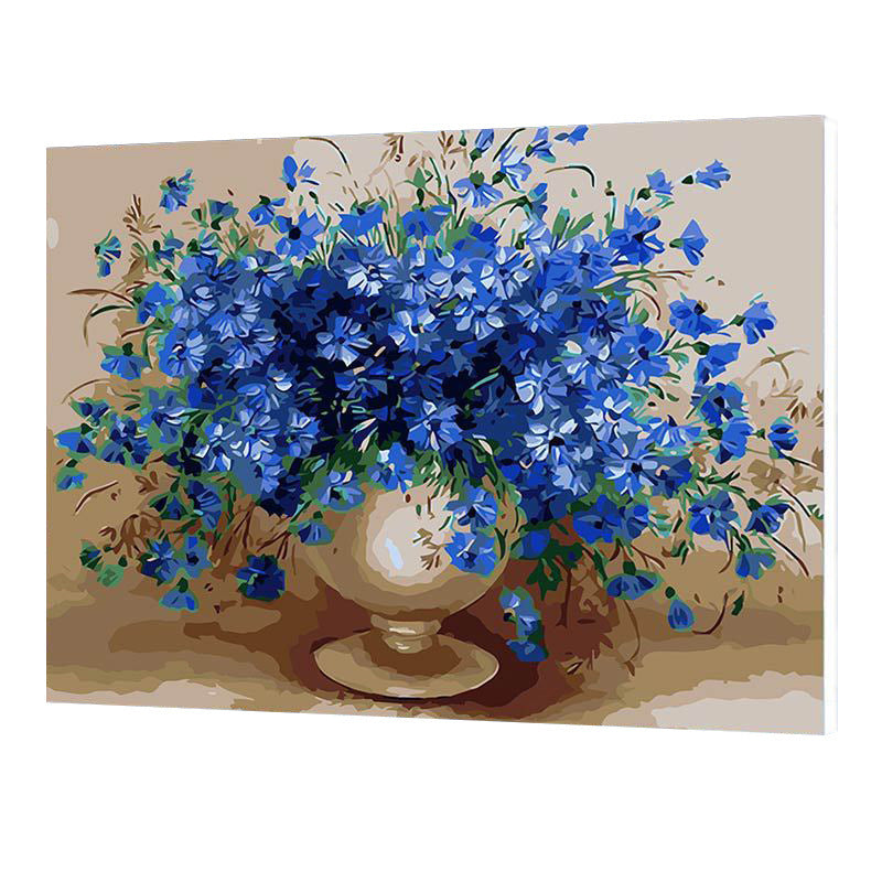 Malen-nach-Zahlen-Set mit violetten Blumen