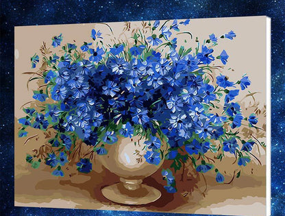 Malen-nach-Zahlen-Set mit violetten Blumen