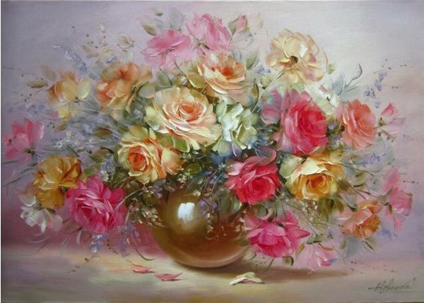 Beautiful Flowers-DIY Digital Painting Kit-Decoration