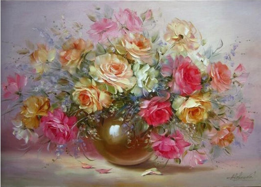 Beautiful Flowers-DIY Digital Painting Kit-Decoration