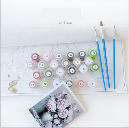 Blue And White Flowers Digital Painting