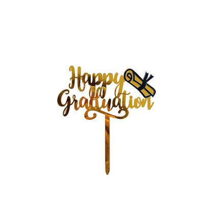 1 Stück Tortenaufsätze aus Acrylbuchstaben, Tortenfähnchen, Glückwunsch zum Absolventen, Dekorationen für die Abschlussfeier