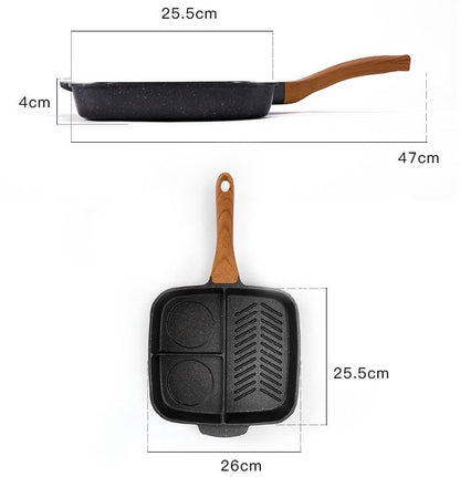Maifanshi Bratpfanne für Steaks, multifunktionale Haushaltspfanne für Omeletts, Induktionsherd, antihaftbeschichtet
