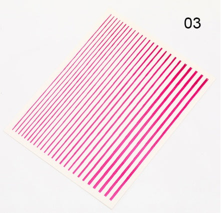 Nagelkunst-Fluoreszenz-Linien-Klebesticker