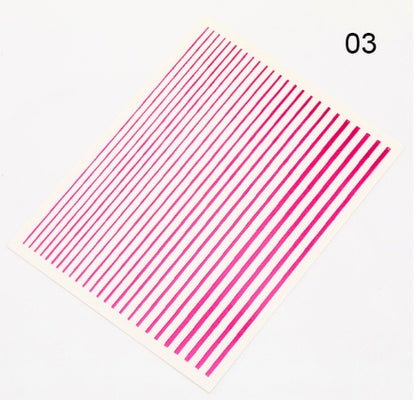 Nagelkunst-Fluoreszenz-Linien-Klebesticker