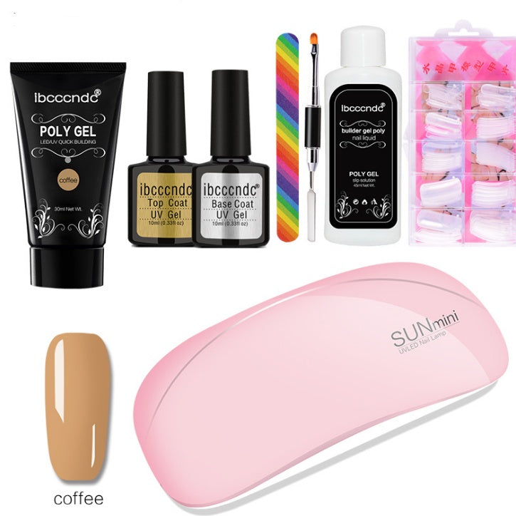 Schmerzfreie und schnelle Verlängerung durch Kristallkleber. 100 Stück in einer Box mit Kristall-Nagelmodellage.