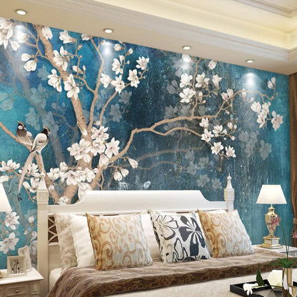 Retro handbemalte TV-Hintergrundtapete