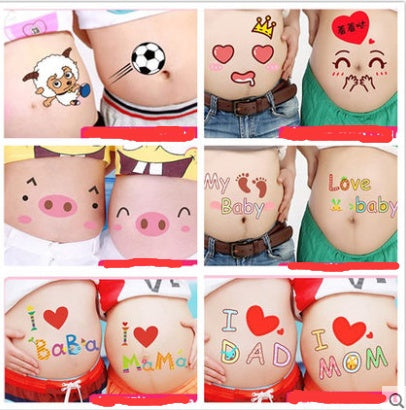 Compatible with Apple, Pregnant women take pictures of pregnant women with belly stickers, pregnant women with belly stickers, pregnant women with navel stickers, photo studios, Photo Props