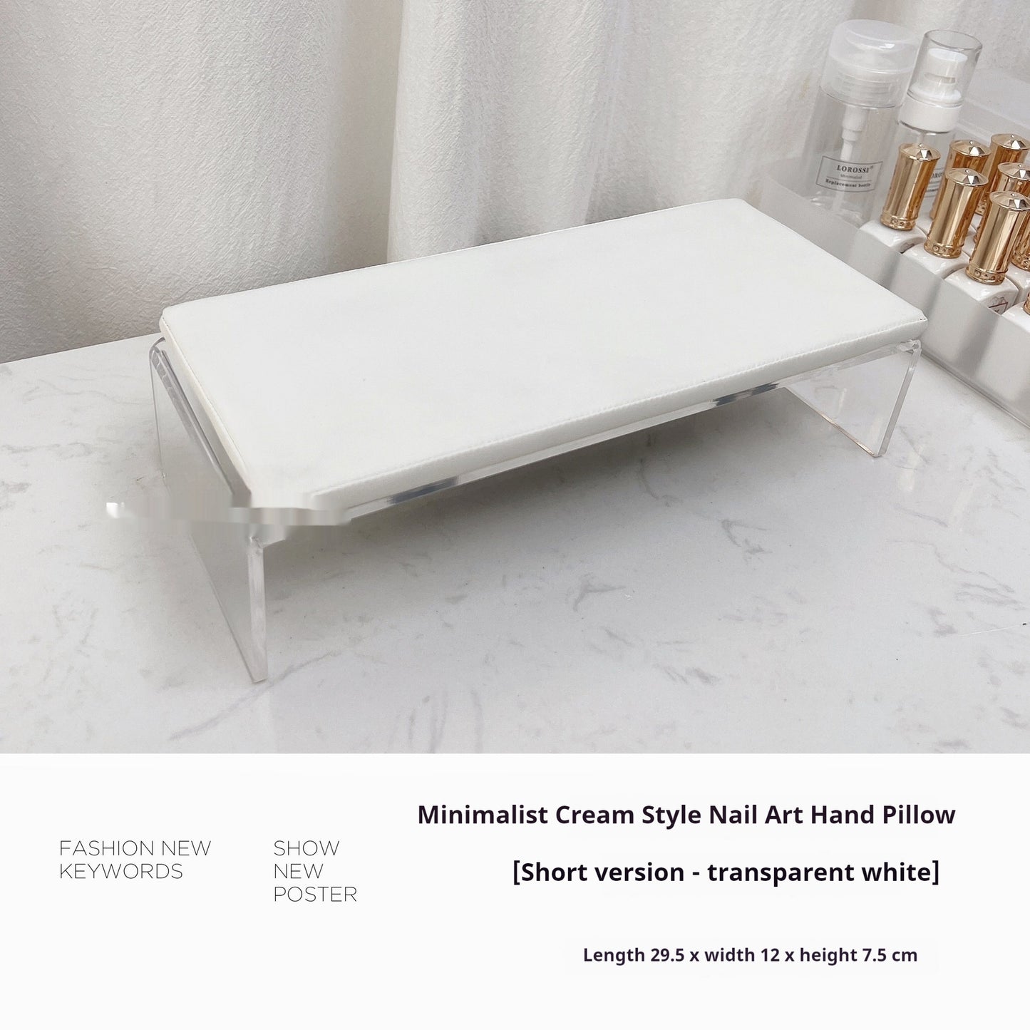 Handkissen aus cremefarbenem Acryl, cremeweiße Handgelenkschiene für große und kleine Handgelenke