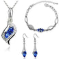 A Gold Filled Colorful Austrian Crystal Drop Jewelry Sets