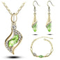 A Gold Filled Colorful Austrian Crystal Drop Jewelry Sets