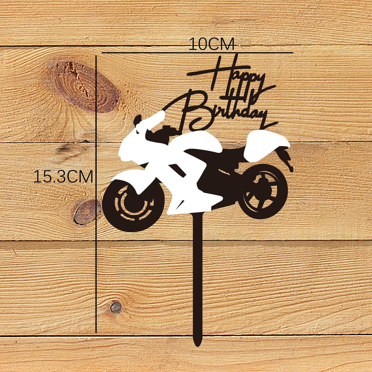 Motorcycle Car Birthday Cake Insertion Party Decoration