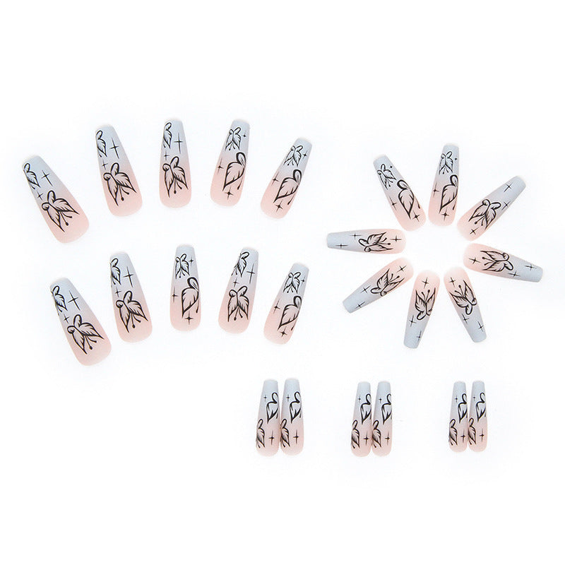 Künstliche Fingernägel, Rauchschwarz-Farbverlauf