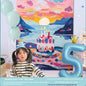 Birthday Party Layout Cake Hanging Cloth Children Background Wall