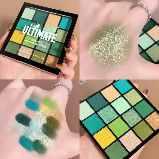 Matte, perlmuttartige Lidschattenpalette für Bühnen-Make-up
