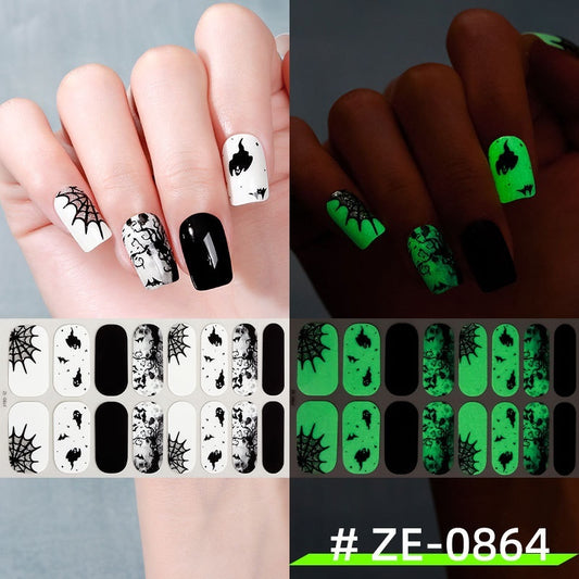 Nagelsticker „Dunkler Geist Kürbis Totenkopf“
