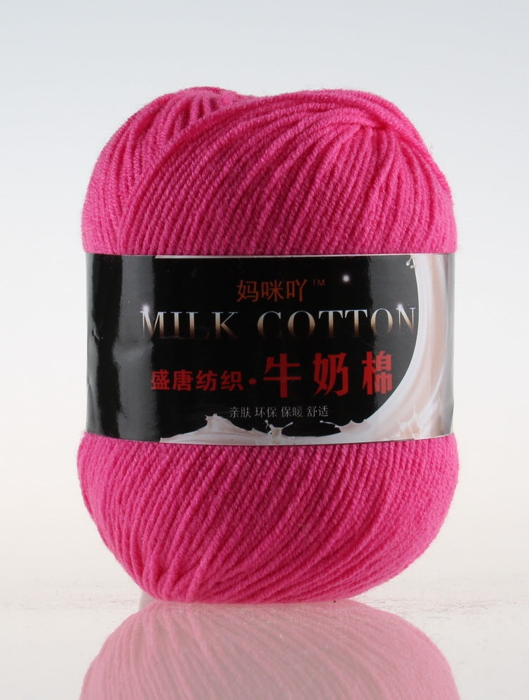 3-Strand Milk Cotton Wool DIY Doll Sweater Scarf Hat Cotton Yarn