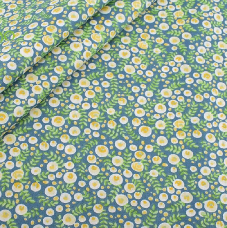 Cotton Twill Printed Cloth DIY Handmade Patchwork Floral Cloth Cotton Bedding Fabric