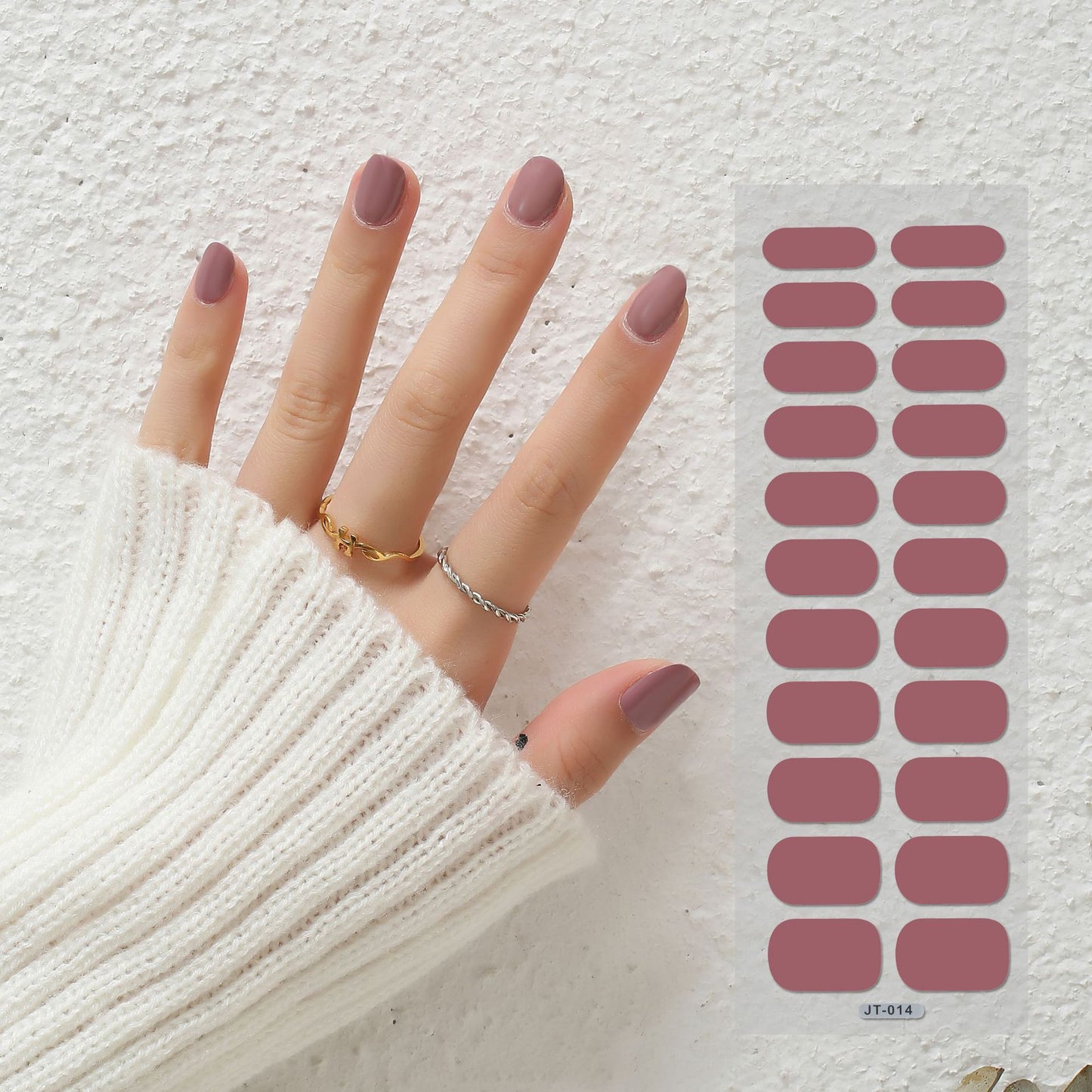 Außenhandel Großhandel 22 bezieht sich auf einfarbige, halbhärtende Gel-Nagelsticker, UV-Phototherapie-Nagelsticker-Fabrik