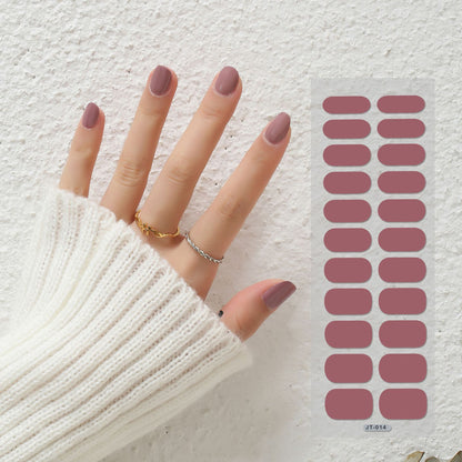 Außenhandel Großhandel 22 bezieht sich auf einfarbige, halbhärtende Gel-Nagelsticker, UV-Phototherapie-Nagelsticker-Fabrik