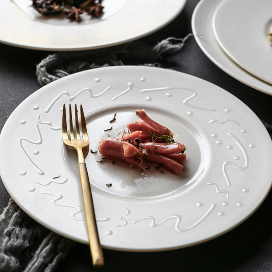 Steak-Platte, Pasta-Salat-Teller, Kaffee-Hotelrestaurant