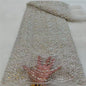 Wave Line Bead Tube Sequin Wedding Dress Lace Embroidery Lining