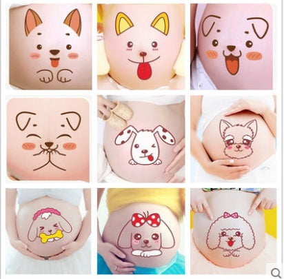 Compatible with Apple, Pregnant women take pictures of pregnant women with belly stickers, pregnant women with belly stickers, pregnant women with navel stickers, photo studios, Photo Props