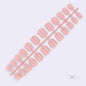 24pcs Solid Color Wear Fake Nail Patches