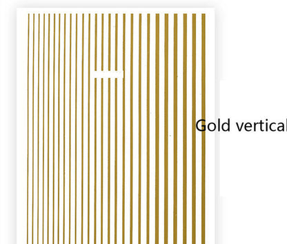 Nagelkunst-Fluoreszenz-Linien-Klebesticker