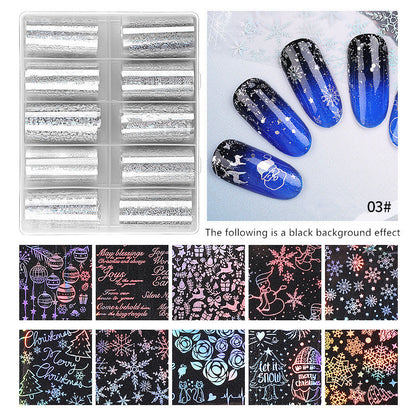 Nagelkunst-Weihnachtsstern-Aufkleber