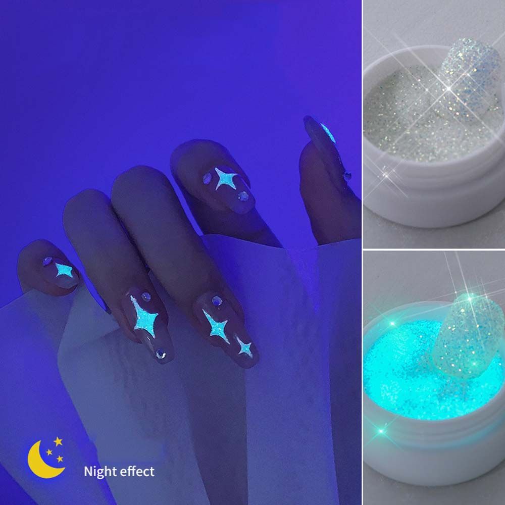 Nagelkunst-Schmuck, leuchtendes Zucker-Glow-Puder