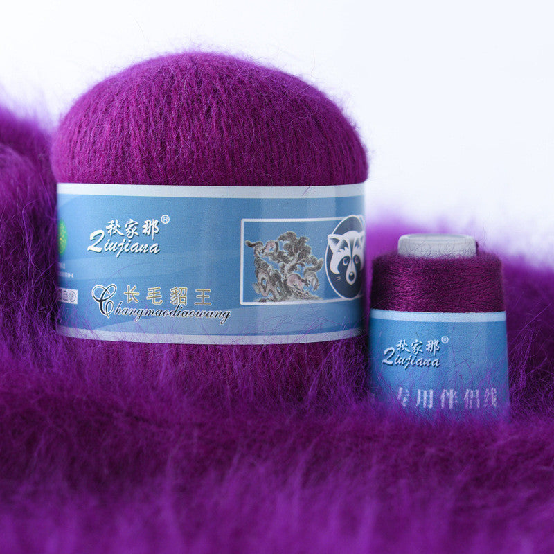 Langhaariges Nerzwollgarn