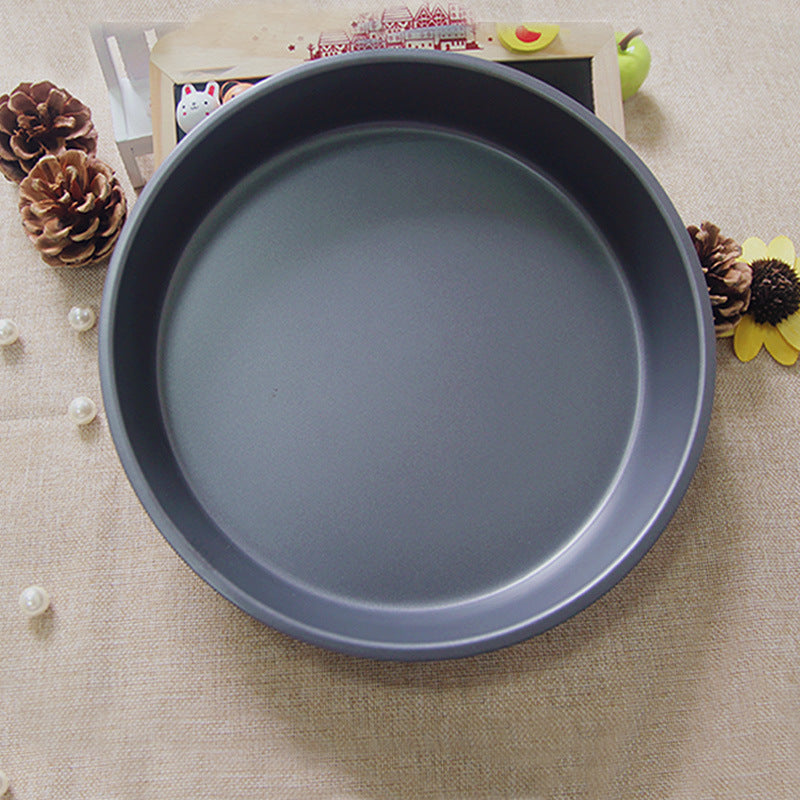 (8 Zoll) tiefe / flache Pizzascheibe, 8 Zoll runde Antihaft-Backform aus Kohlenstoffstahl 