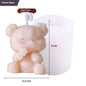 Cute Bear Candle Cake DIY Birthday Aromatherapy Candle Silicone Baking Mold
