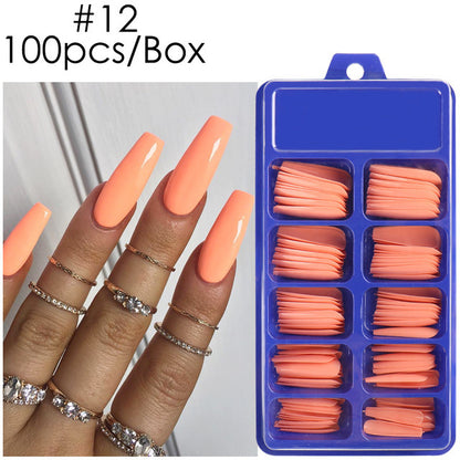 Blue Box Full Paste Wear Long Ballet Nail Plate