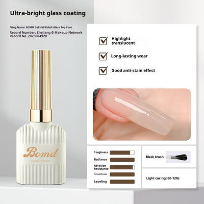 Herstellung eines Nagellackklebers durch Verschmieren von Grundierung und Versiegelungsschicht