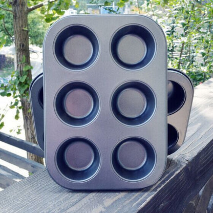 Bratwerkzeug Runde 6 Maffen Kuchenbackblech ohne Maffen Kuchenform Cupcake-Form